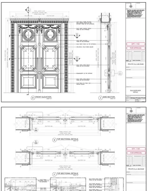 door and frame shop drawings