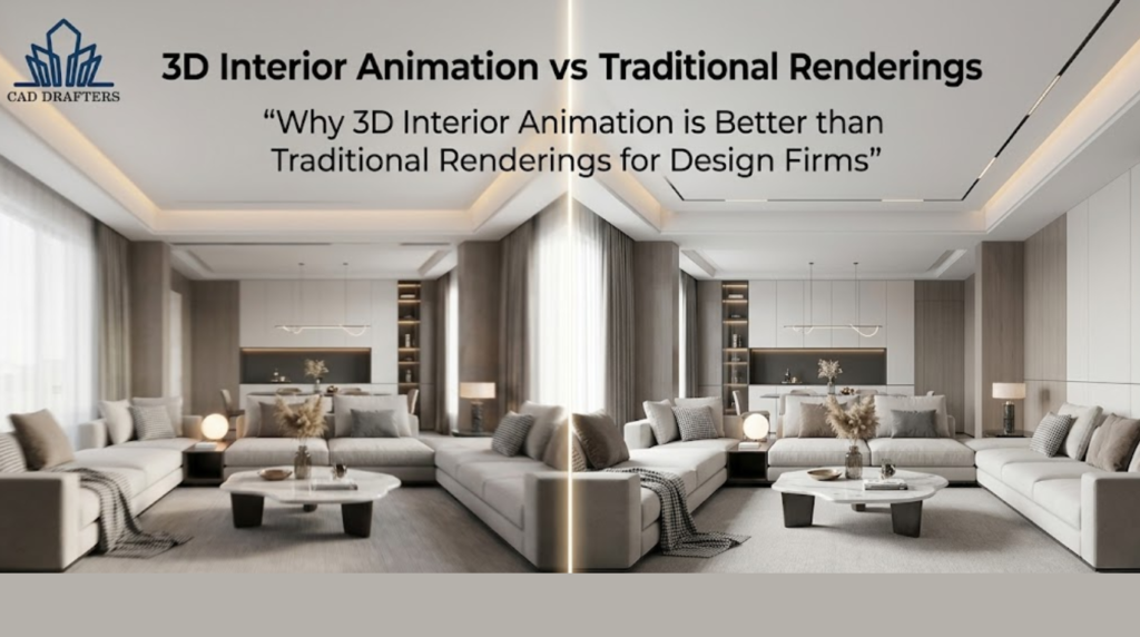 Why 3D Interior Animation is Better than Traditional Renderings for Design Firms- Cad Drafters