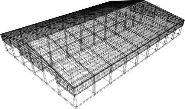 3D illustration of building project